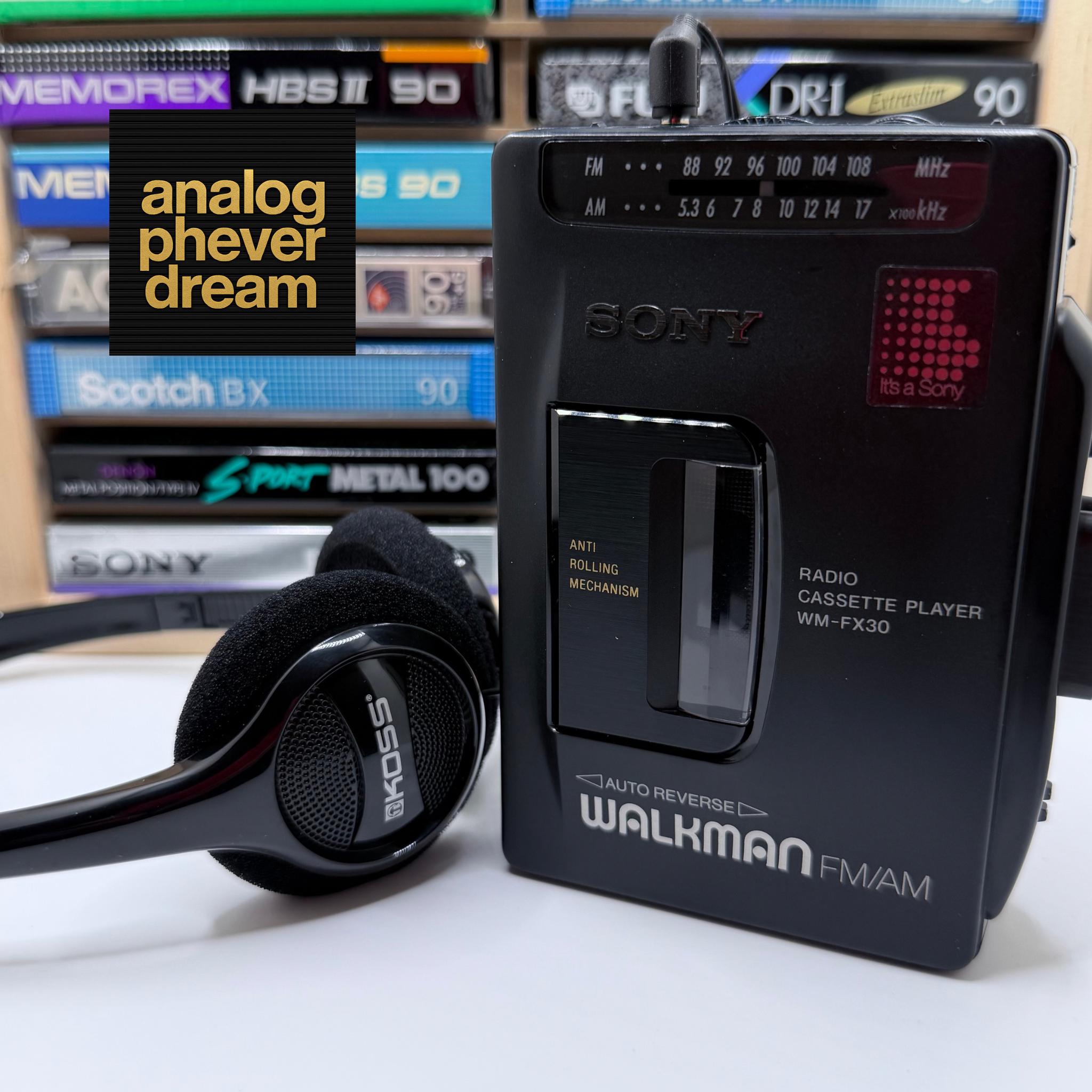 Mint 1991 Sony WM-FX30 (Made in Japan) Cassette Walkman; Fully Restored/Serviced: Free Cassette + Headphones