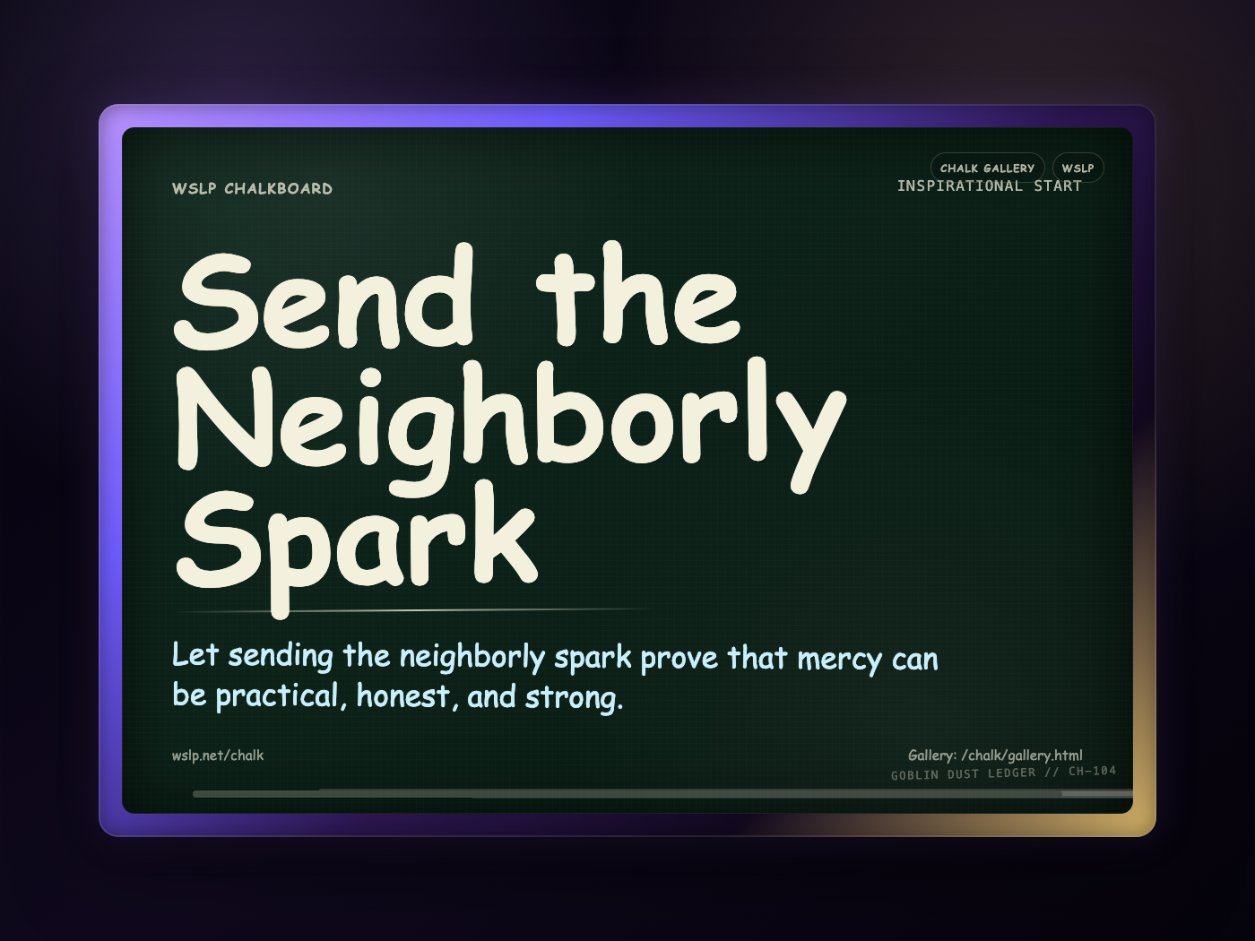 Chalk CH-104: Send the Neighborly Spark